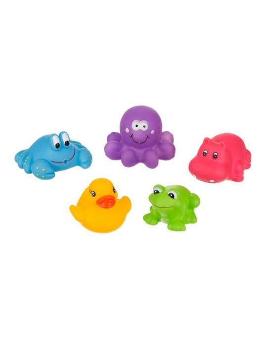 Akuku Παιχνίδια μπάνιου Μπουγελοφατσάκια (σετ των 5) A0363
