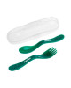 Akuku Σετ κουτάλι και πιρούνι σε θήκη πράσινο A0074 