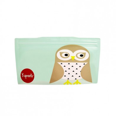 3 Sprouts Θήκες για σνακ Owl επαναχρησιμοποιούμενες (σετ των 2) 0907-ISNOWL