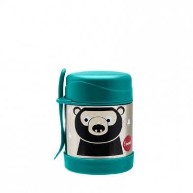 3Sprouts Δοχείο φαγητού με κουταλοπίρουνο Bear 0907-IFJBEA