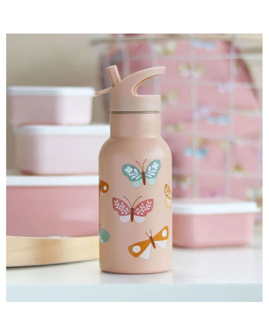 A Little Lovely Company Μπουκάλι θερμός με διπλό τοίχωμα από ανοξείδωτο ατσάλι 350ml Butterflies