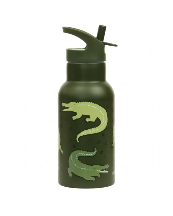 A Little Lovely Company Μπουκάλι θερμός με διπλό τοίχωμα από ανοξείδωτο ατσάλι 350ml Crocodiles DBSSCR68