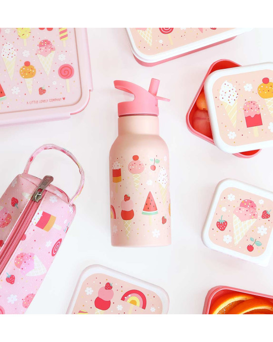 A Little Lovely Company Μπουκάλι θερμός με διπλό τοίχωμα από ανοξείδωτο ατσάλι 350ml  Ice-cream DBSSIC70