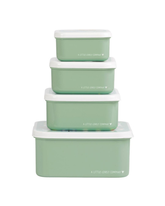 A little lovely company Σετ 4 δοχεία φαγητού Lunch & Snack Box "Joy" SBSEJO62