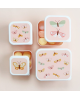 A little lovely company Σετ 4 δοχεία φαγητού Lunch & Snack Box Butterflies SBSEBU42