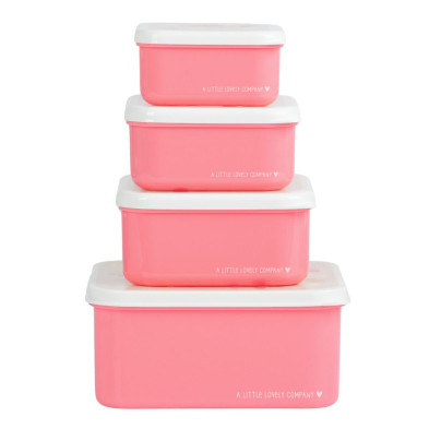 A little lovely company Σετ 4 δοχεία φαγητού Lunch & Snack Box "Ice-cream"