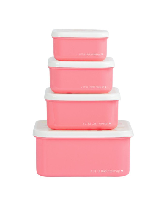 A little lovely company Σετ 4 δοχεία φαγητού Lunch & Snack Box "Ice-cream"