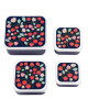 A little lovely company Σετ 4 δοχεία φαγητού Lunch & Snack Box "Strawberries" SBSEST60