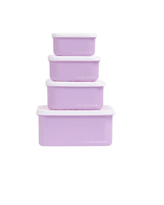 A little lovely company: Σετ 4 δοχεία φαγητού Lunch & Snack Box -Flower garden SBSEFG83