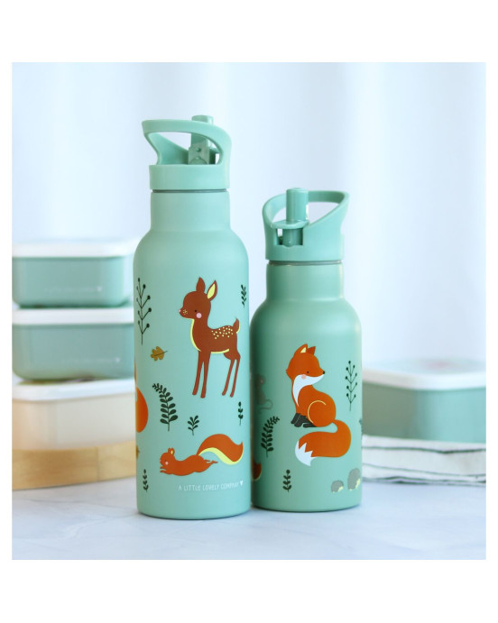 A Little Lovely Company XL Μπουκάλι θερμός με διπλό τοίχωμα από ανοξείδωτο ατσάλι 500ml Forest Friends DBSXFF73