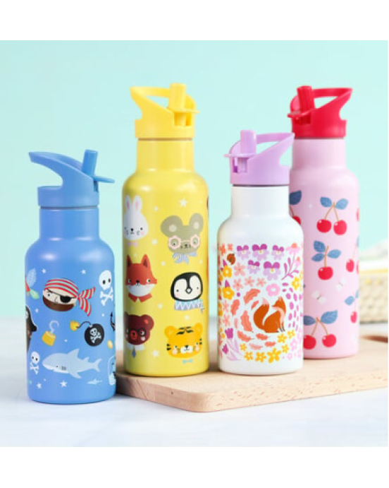 A Little Lovely Company Μπουκάλι θερμός με διπλό τοίχωμα από ανοξείδωτο ατσάλι 350ml  Flower Garden DBSSFG89