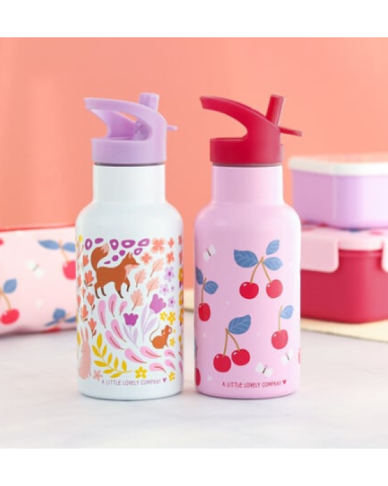 A Little Lovely Company Μπουκάλι θερμός με διπλό τοίχωμα από ανοξείδωτο ατσάλι 350ml  Flower Garden DBSSFG89