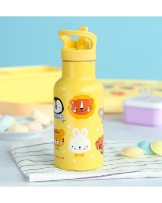 A Little Lovely Company: Μπουκάλι με διπλό τοίχωμα από ανοξείδωτο ατσάλι 350ml - Animal friends DBSSAF87