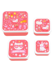 A little lovely company Σετ 4 δοχεία φαγητού Lunch & Snack Box Fun SBSEFU75                                            