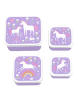 A little lovely company Σετ 4 δοχεία φαγητού Lunch & Snack Box Unicorn Dreams SBSEUD73