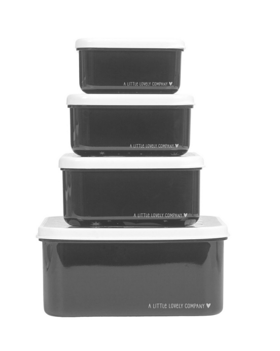 A little lovely company Σετ 4 δοχεία φαγητού Lunch & Snack Box  Galaxy SBSEGA74