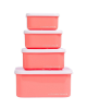 A little lovely company Σετ 4 δοχεία φαγητού Lunch & Snack Box Fun SBSEFU75                                            