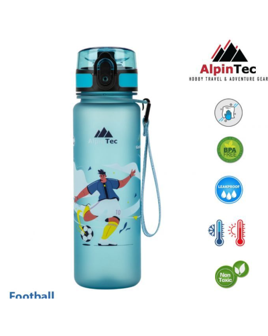 AlpinTec Kids Παγούρι 500Ml Football Glow Blue C-500GB-FT