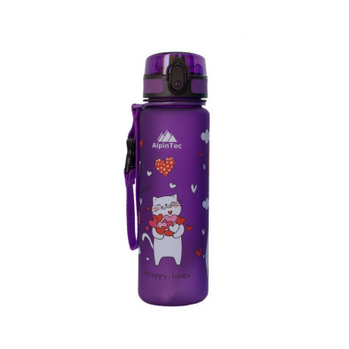AlpinTec Παγούρι 500ml cats Kids μωβ C-500PE-CAT