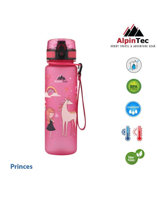 AlpinTec Kids Παγούρι 500Ml Princes ροζ C-500PK-PR