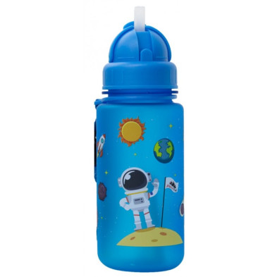 AlpinTec Παγούρι Kids 400Ml Space - Διάστημα Με Καλαμάκι Μπλε C-400BE-SPC