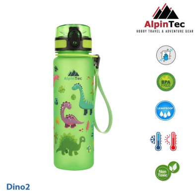 AlpinTec Kids Παγούρι 500Ml Vitility Green Dino C-500VG-DIN