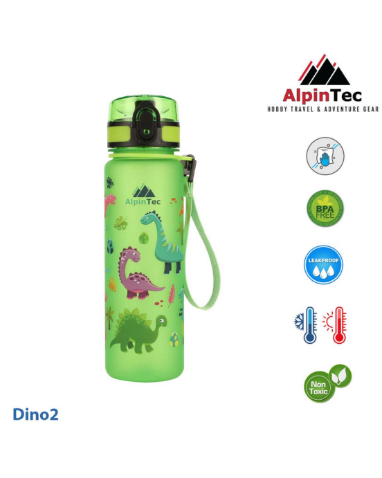 AlpinTec Kids Παγούρι 500Ml Vitility Green Dino C-500VG-DIN