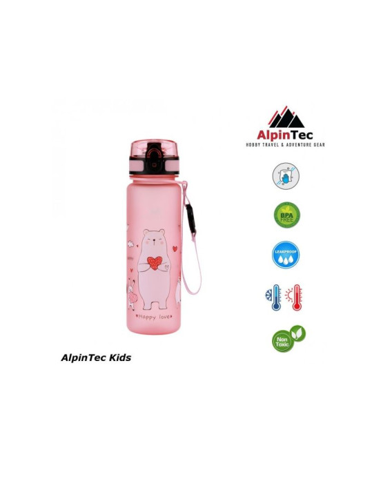 AlpinTec Παγούρι Kids 500Ml Zoo - Ροζ C-500FL-ZO