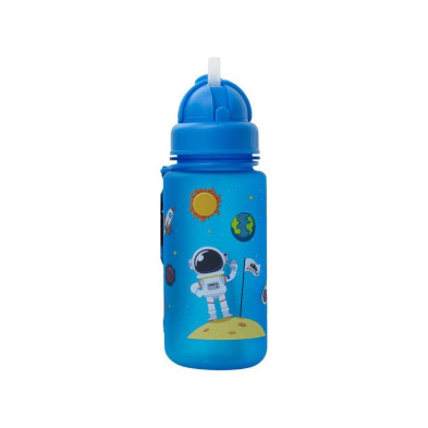 AlpinTec Παγούρι Kids 400Ml Space - Διάστημα Με Καλαμάκι Μπλε C-400BE-SPC
