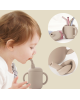 Baby Donkey Παιδικό Ποτήρι σιλικόνης με καλαμάκι (120ml) κίτρινο 6+ μηνών SICUS04