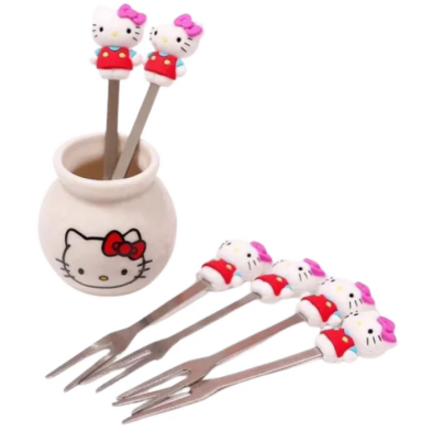 Baby Donkey Food Picks Hello Kitty 6 τμχ 	FOODPICKS13 