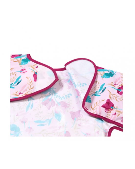 BabyOno: Αδιάβροχη σαλιάρα με μακρύ μανίκι 2-4years - FLORAL BN1477/01