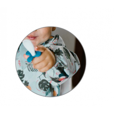 BabyOno Αδιάβροχη σαλιάρα με μακρύ μανίκι 6m+ - Toucans BN1476/02