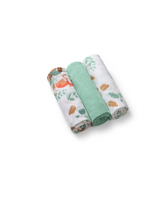 BabyOno Βαμβακερές πάνες αγκαλιάς - μουσελίνες 70x70 cm (Σετ 3 τμχ) BN348/12