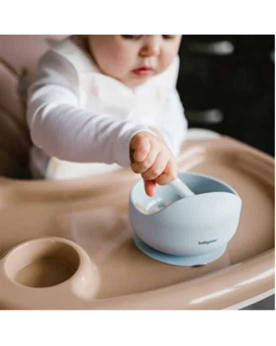 BabyOno: Μπολ σιλικόνης με βεντούζα-Μπλε  BN1481/01