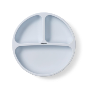BabyOno: Πιάτο σιλικόνης με βεντούζες και χωρίσματα- Μπλε BN1482/01