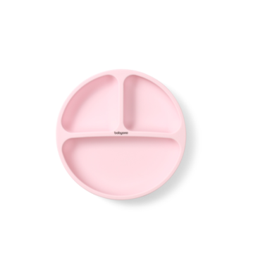BabyOno: Πιάτο σιλικόνης με βεντούζες και χωρίσματα- Ροζ BN1482/02