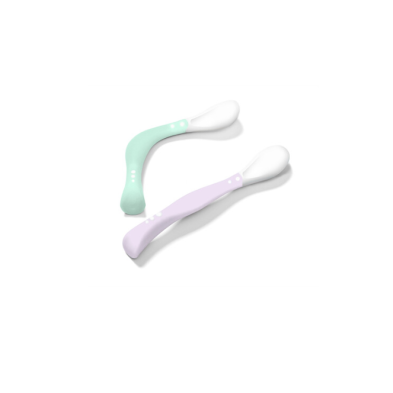 BabyOno: Σετ με 2 εύκαμπτα κουταλάκια - Φιστικί & Μωβ BN1066/03