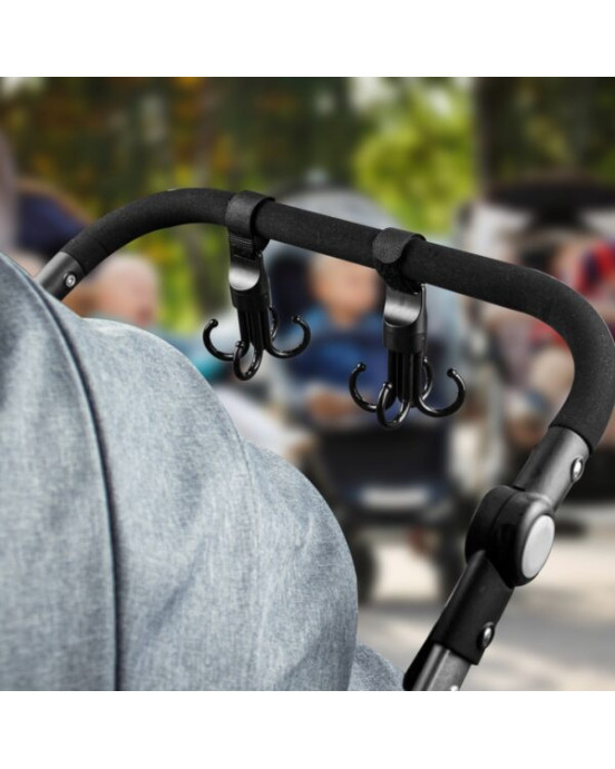 Babywise Πολυχρηστικοί γάντζοι Καροτσιού και Αυτοκινήτου 2 σε 1 BW010