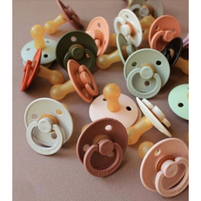 BibsxLiberty σετ πιπίλες 2τμχ– strawberries & cream latex ivory mix– στρόγγυλη No1 11019102