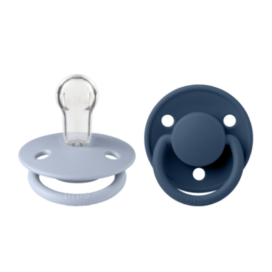 Bibs πιπίλες de lux Silicone 2 τμχ Dusty blue/Steel blue one size 150296