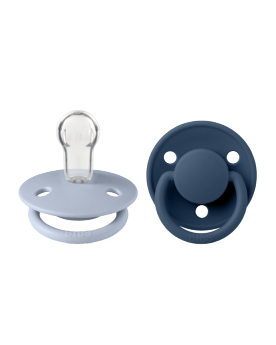 Bibs πιπίλες de lux Silicone 2 τμχ Dusty blue/Steel blue one size 150296
