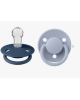 Bibs πιπίλες de lux Silicone 2 τμχ Dusty blue/Steel blue one size 150296
