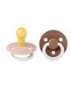 Bibs σετ πιπίλες 2τμχ – latex – blush/woodchuck glow – στρόγγυλη No1 110454