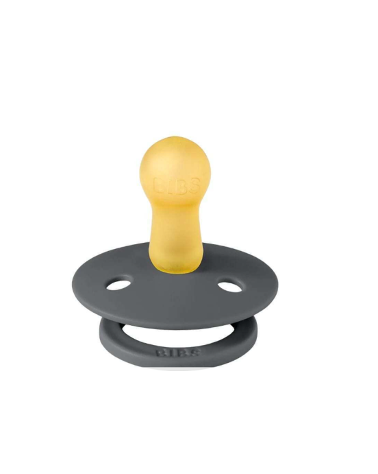 Bibs σετ πιπίλες 2τμχ-latex στρόγγυλη Iron/baby blue No3 130223