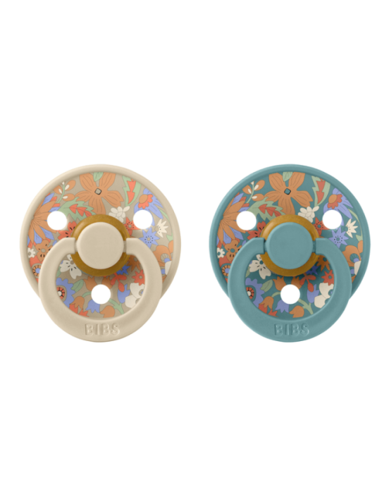 BIbsxLiberty σετ πιπίλες 2τμχ– June Blossom  latex Vanilla mix – στρόγγυλη No1 11021103