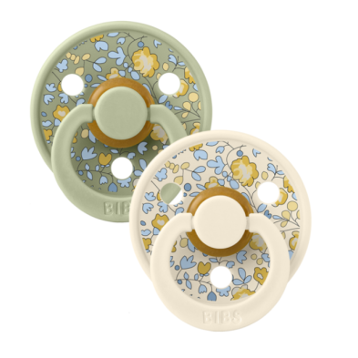 BibsxLiberty colour σετ πιπίλες 2τμχ–eloise latex sage mix–στρόγγυλη  No2 12011103