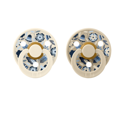 BibsxLiberty σετ πιπίλες 2τμχ. Bobo Ivory mix latex στρόγγυλη Νο2 12020101