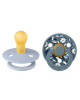 BibsxLiberty σετ πιπίλες 2τμχ–bobo dusty blue mix–στρόγγυλη No1 11020102