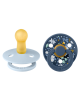BibsxLiberty σετ πιπίλες 2τμχ – chamomile lawn latex baby blue mix–στρόγγυλη No2 12012102